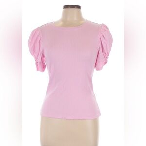 Vince Camuto Pink Puff Sleeve Top